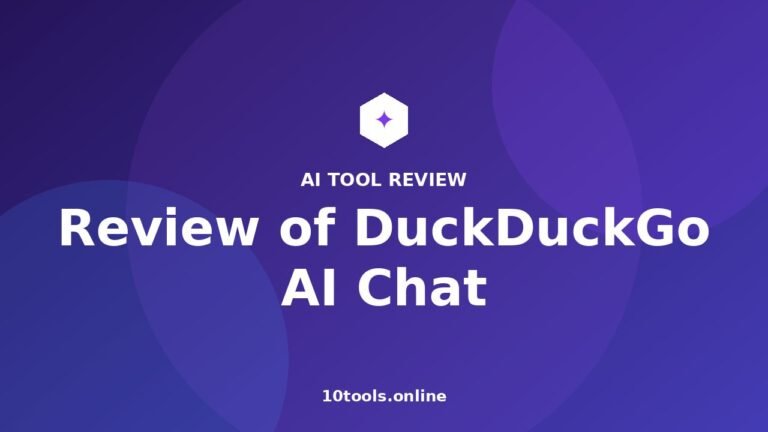 Review of DuckDuckGo AI Chat
